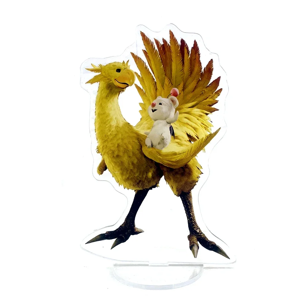 FF Chocobo and Moogle couple acrylic stand figure model plate holder cake topper anime