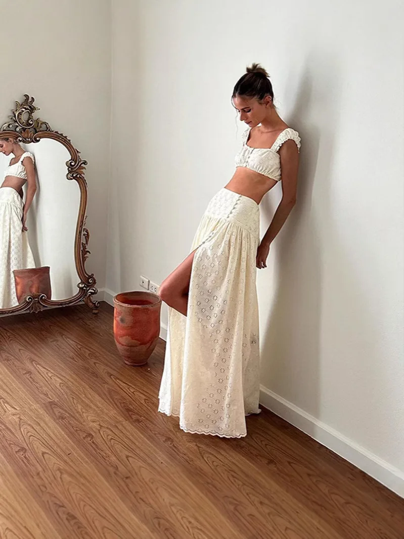 Y2K Lace Floral Two… - image