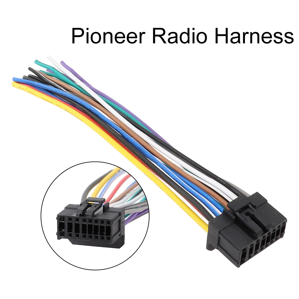 

Radio Wiring Pioneer Radio Harness Plug Connector 16 Pins Pioneer Radio Stereo Wiring DEH12 DEH23 DEH2300 Interior Electronics