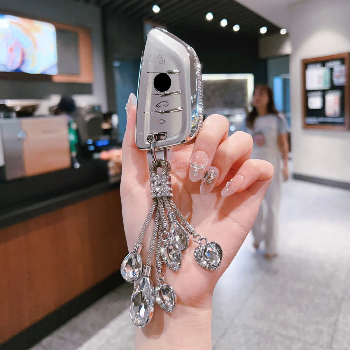 

TPU Car Remote Key Cover Case Holder shell Chain Protector Fob For BMW 120i 225i 320i 330Li 1 2 3 Series i3 iX3 X3 X2 M3 M2 X3M