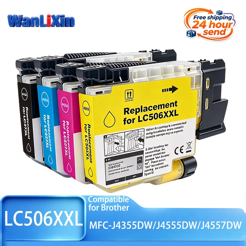 NA. 1/2 SET LC506XXL LC 506XXL 506XL 506 LC506 INK Cartridge Compatible for Brother MFC-J4355DW MFC-J4555DW MFC-J4557DW printer