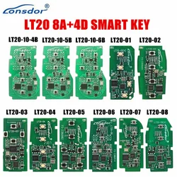 Lonsdor LT20 Smart Key LT20-01 LT20-02 LT20-03 LT20-04/05/06/07 LT20-08 LT20-10 8A+4D Support KW100 K518ISE K518PRO KH100+