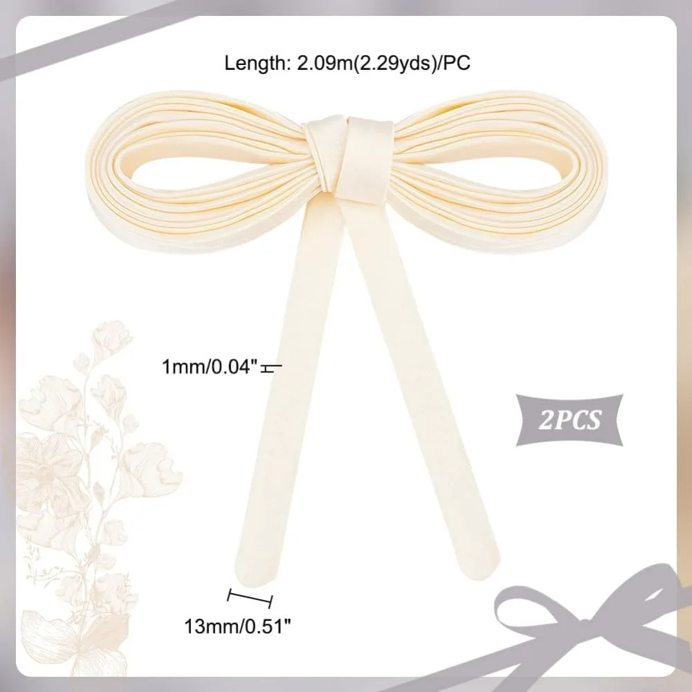 2Pcs 82.28 Inches Women's Tie Back for Wedding Bridal Gown, 0.51 Inch Adjustable Lace up Dress Cord Back, Lacing Cord Corset