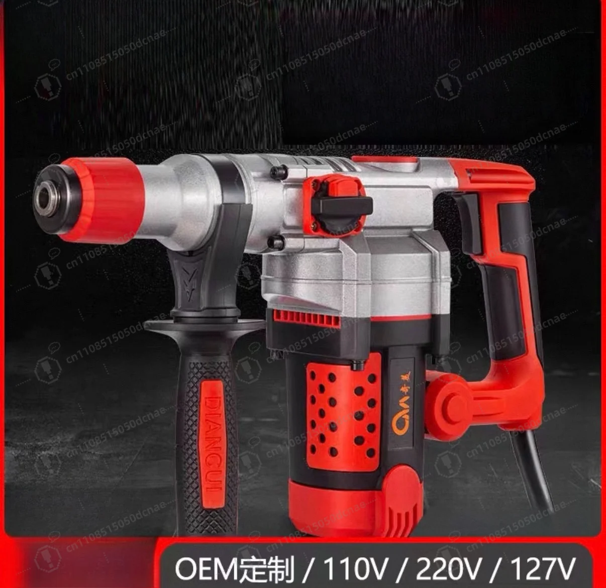2200W 220V Heavy Duty Rotary Hammer Drill Industry Multifunction Impact Drill 3 in1 Electric Pick Tools for Concrete Metal Stone