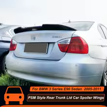 Alerón de la tapa del maletero trasero del coche, pieza de accesorios exteriores de carbono negro para BMW Serie 3, E90, 318i, 320i, 325i, 330i, sedán, estilo PSM - AliExpress 