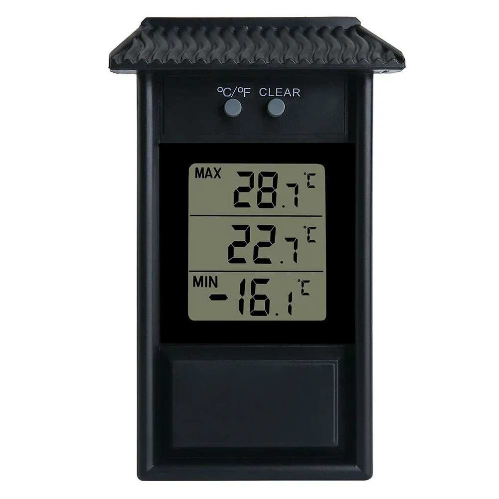 Digital Thermometer LCD Display Max Min Greenhouse Garden Indoor Outdoor Wall Room Waterproof  Wall Mounted Thermometer