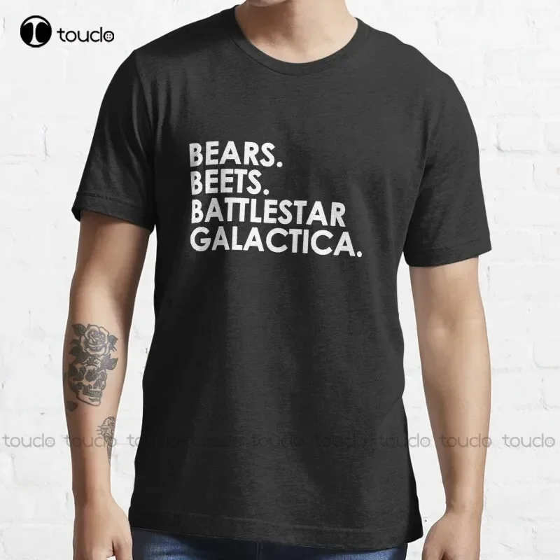 New Bears Beets Battlestar Galactica. T-Shirt Anime Shirt Cotton Tee Shirt S-6Xl