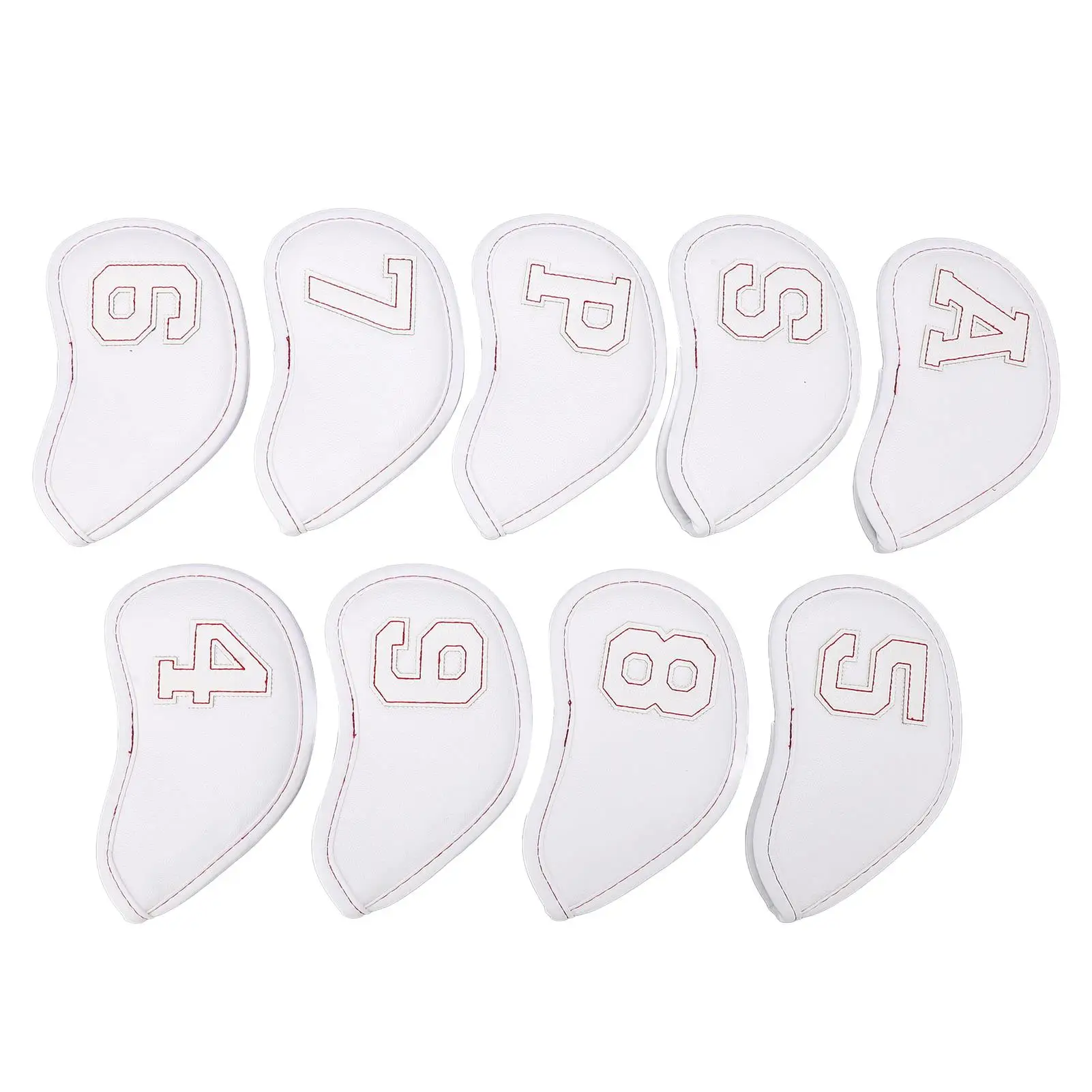 9Pcs Iron Head Covers Set - Waterproof & Sunscreen Protective Sleeves for Big Figures