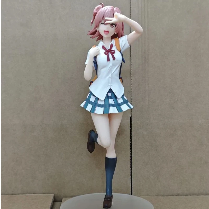 

Аниме-фигурка My Teen Romantic Comedy SNAFU: Юи Юигахама в милой позе с подмигиванием, коллекционная статуэтка, украшение для рабочего стола, подарок