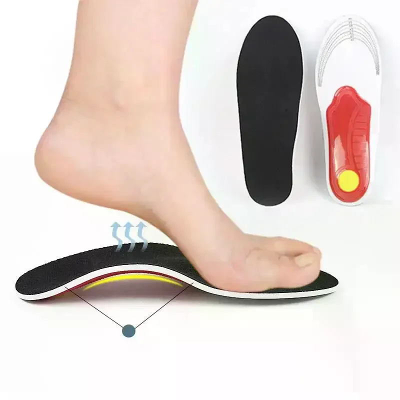 Effective High Arch Support Insoles with Comforting Gel Pads - Men and Women's Solution to Flat Feet and Foot Pain At Work