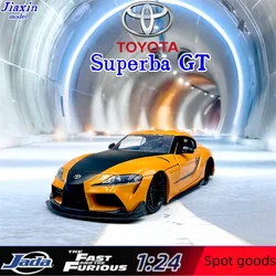 jada 1:24 Fast & Furious 9 Toyota Supra GR alloy model decorated for children's birthday gifts