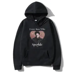 Movie Twilight I Love Boys Who Sparkle Robert Pattinson Print Hoodie Edward Cullen Pullover Men Women Oversized Fleece Hoodies