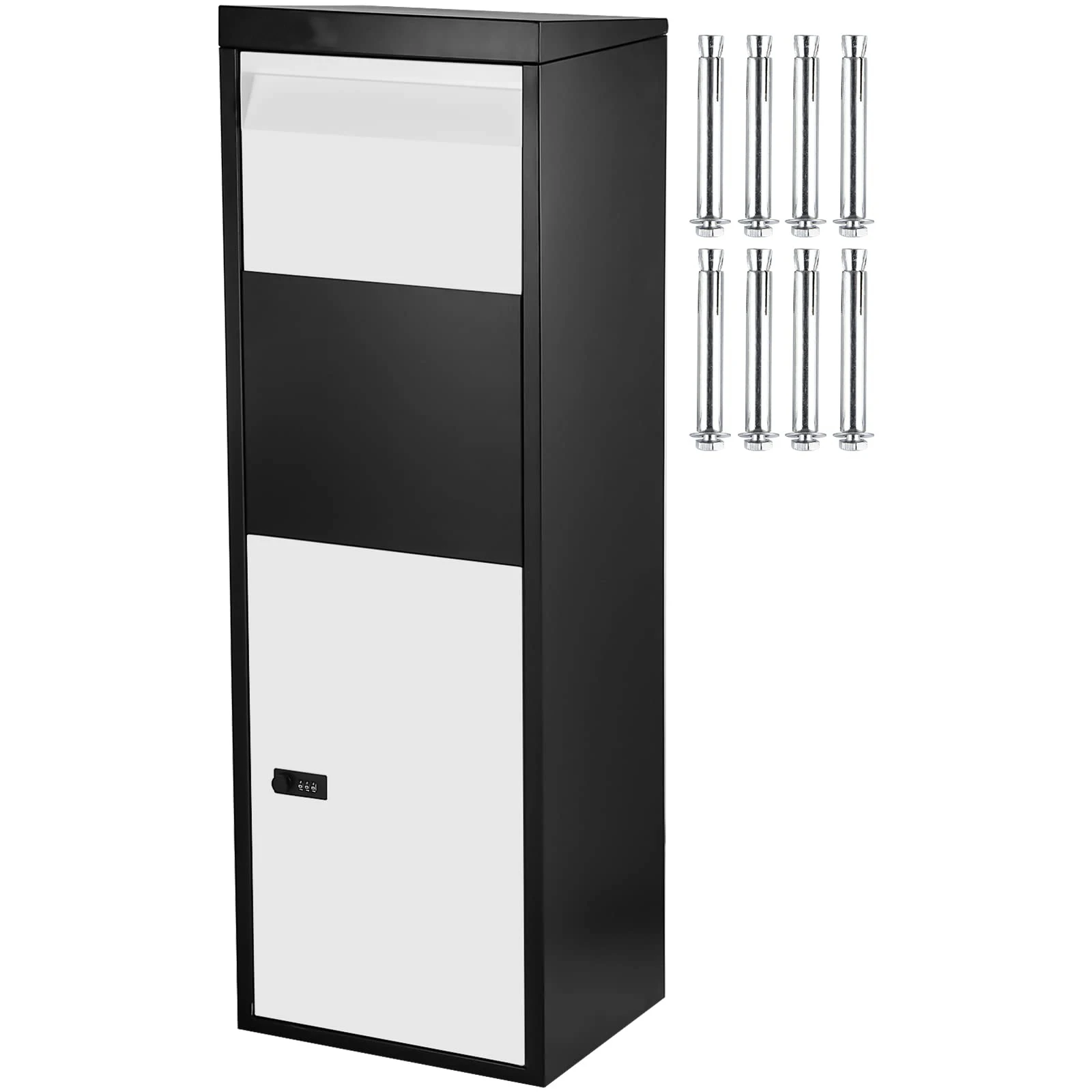 Outdoor mailbox parcel delivery box stainless steel lockable PO box base delivery  through door delivery box
