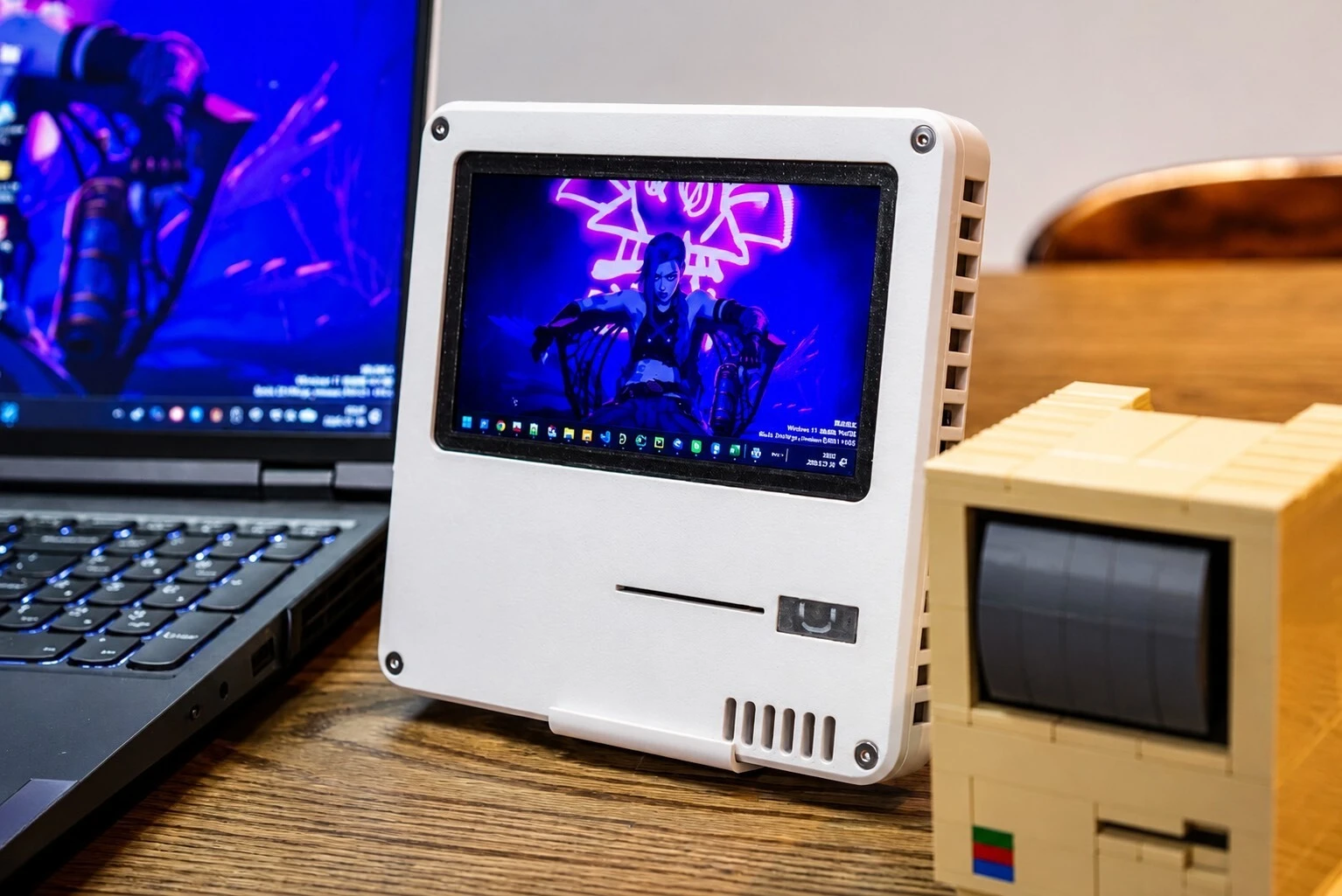 DIY 3D printing shell 5-inch desktop small TV, USB Type C first-line computer sub-screen small TV, status screen ornament