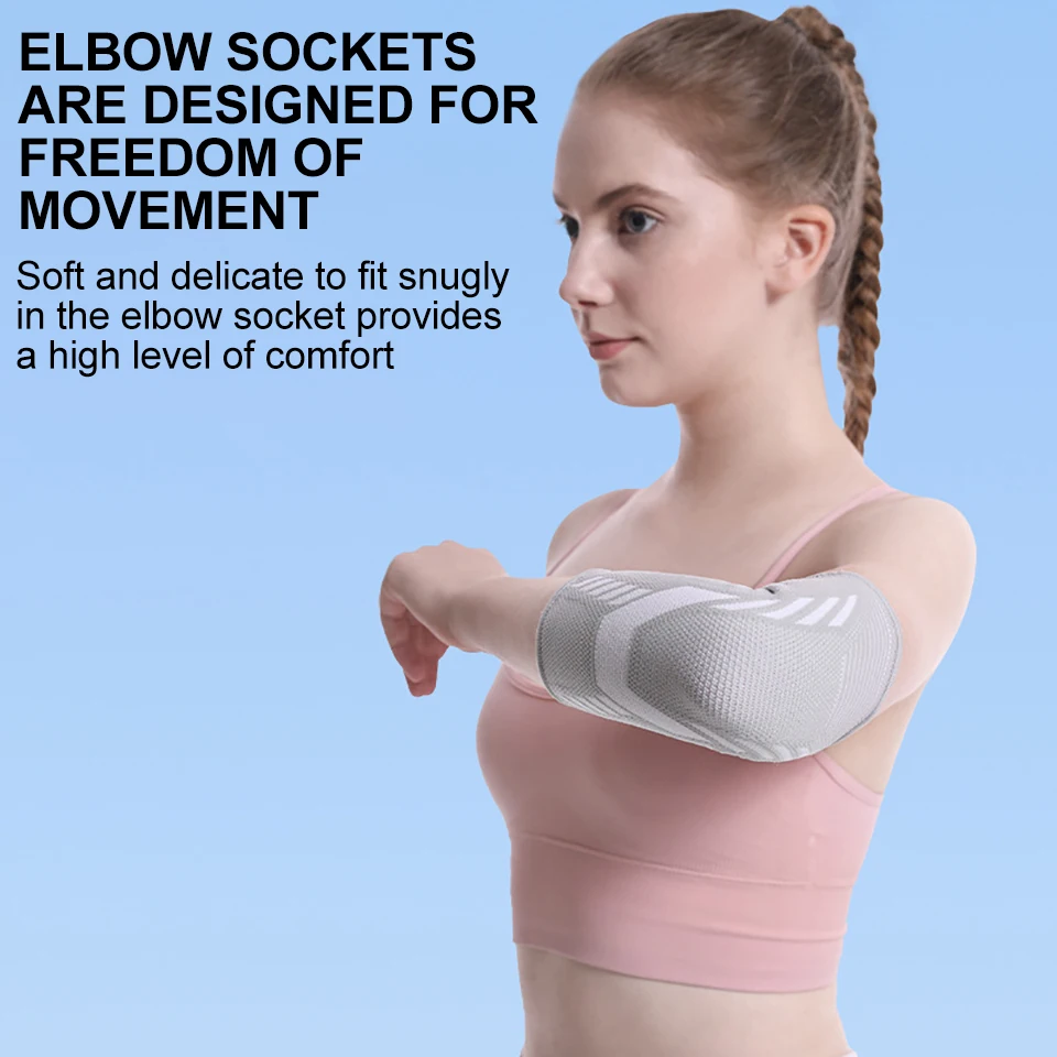 1Pcs Elbow Guard Nylon Elastic Fitness Anti-slip Breathable Sweat-wicking Anti-strain Tendon Sheath Protective Gear Men Women
