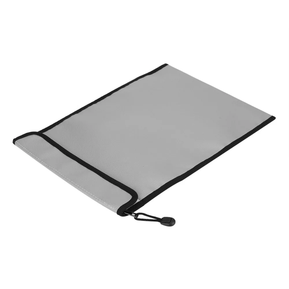 

Waterproof Fireproof Document Bag Zipper Closure Envolope Design Document Envelope Silver Safety Fireproof Pouch File Storage