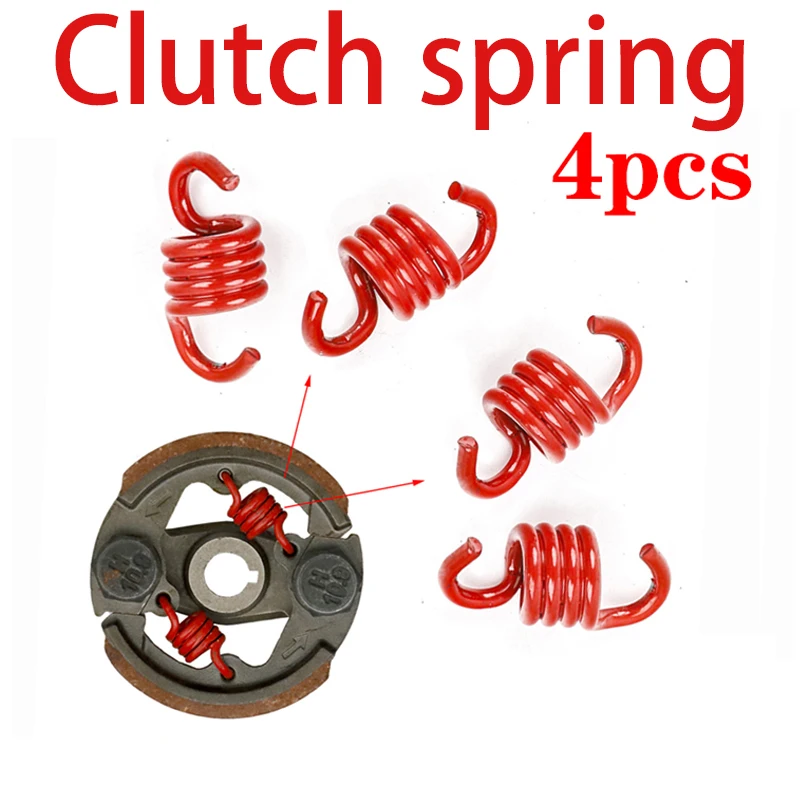 4 Stuks Rode Koppelingsveer 2-takt 43-49cc Koppeling Centrifugaal Voor Race Zware Motor Zak Crossmotor Atv Quad