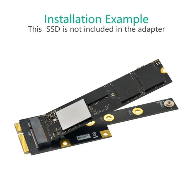 Adaptador placa risers mini PCIExpress NVME SSD para acessórios PC