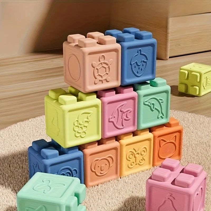 Stacking and sorting building block toys for infants and young children,  Engaging Patterns, Sorting Cubes, Skillbuilding Toys