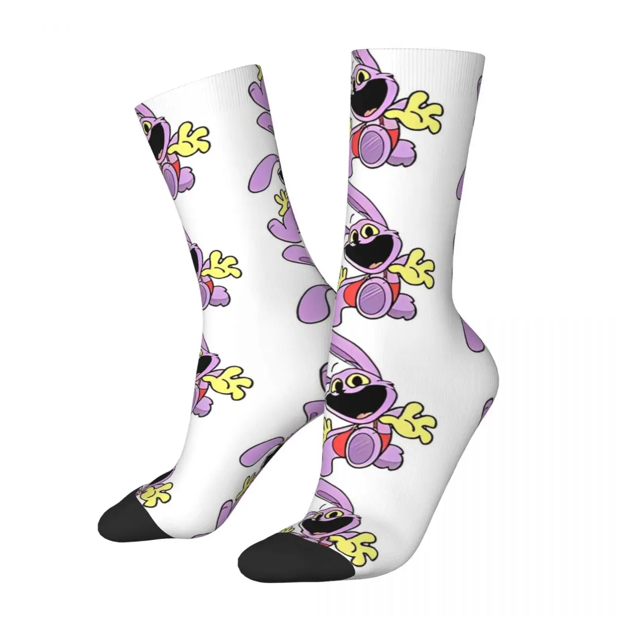 Elin Design Jax SmilingCritters Chaussettes de sport, Chaussettes à tube moyen en polyester, Articles numériques, Lyus, Unisexe