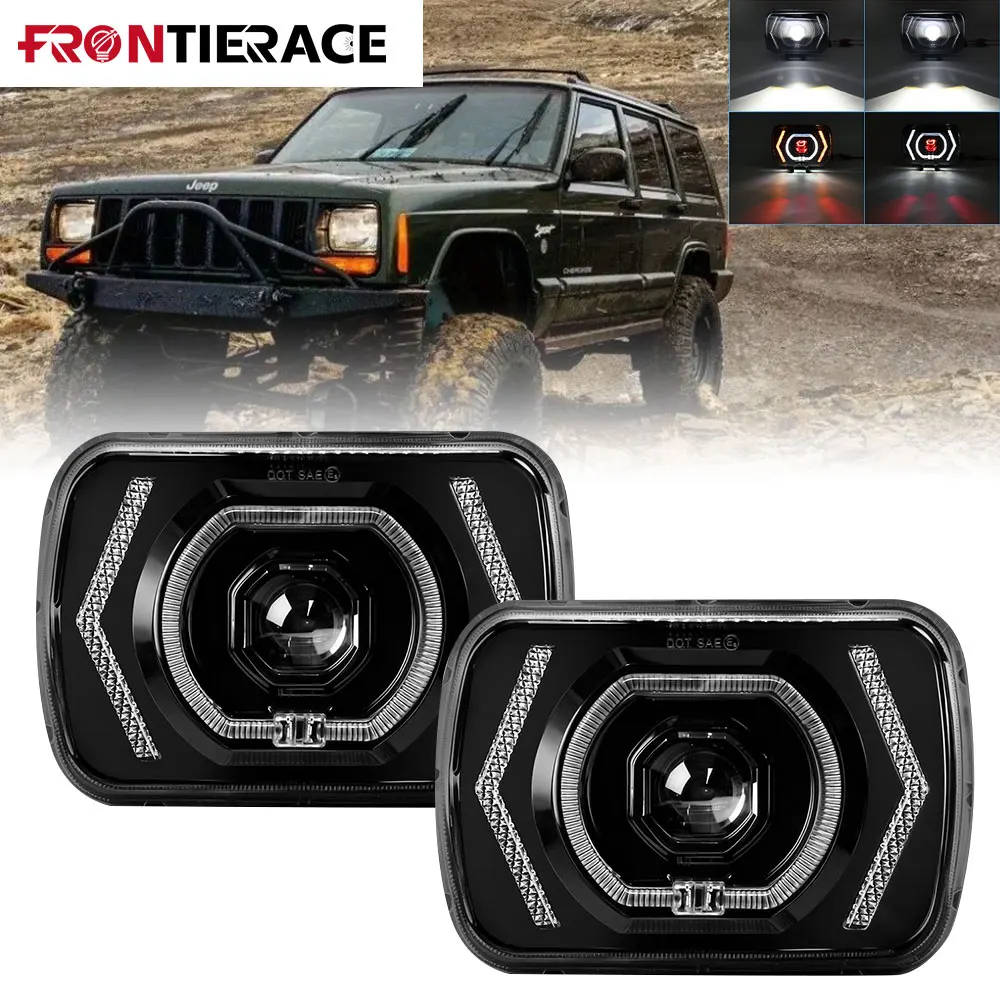 

7x6 LED LED DRL Brightest Jeep Wrangler Off Road Ights Headlight LED Headlight DRL 12V 24V 4x4 for Accessories
