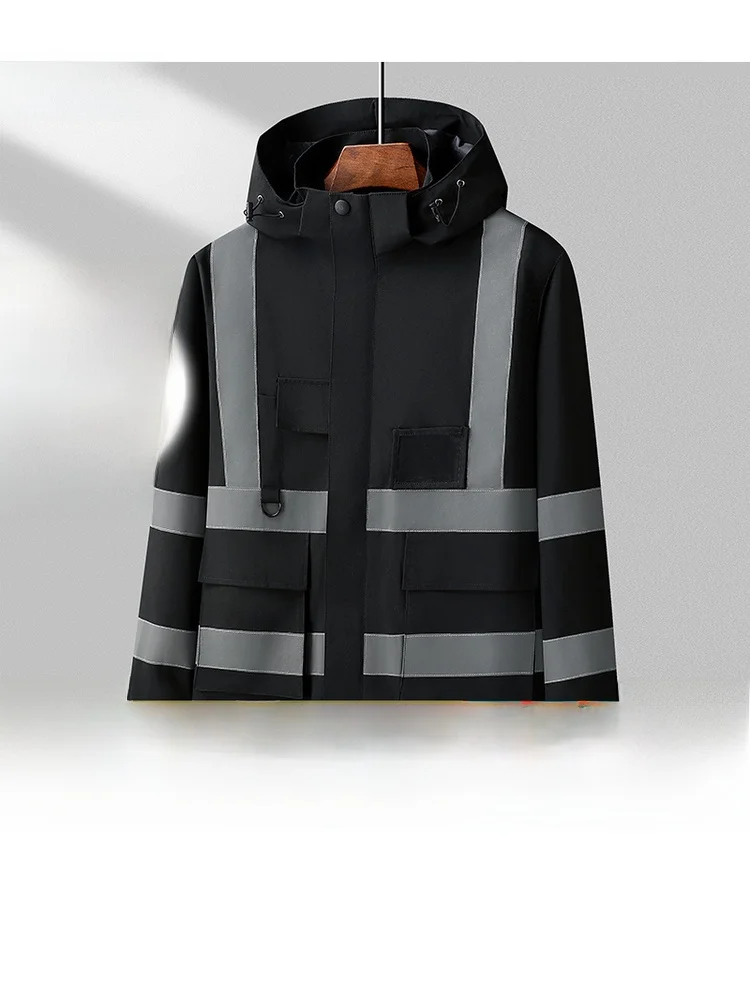 

Women's Autumn Winter Fce Lined Waterproof Windproof Hiking Jaet Silver Fur Inner Reflective Climbing Suit Coat