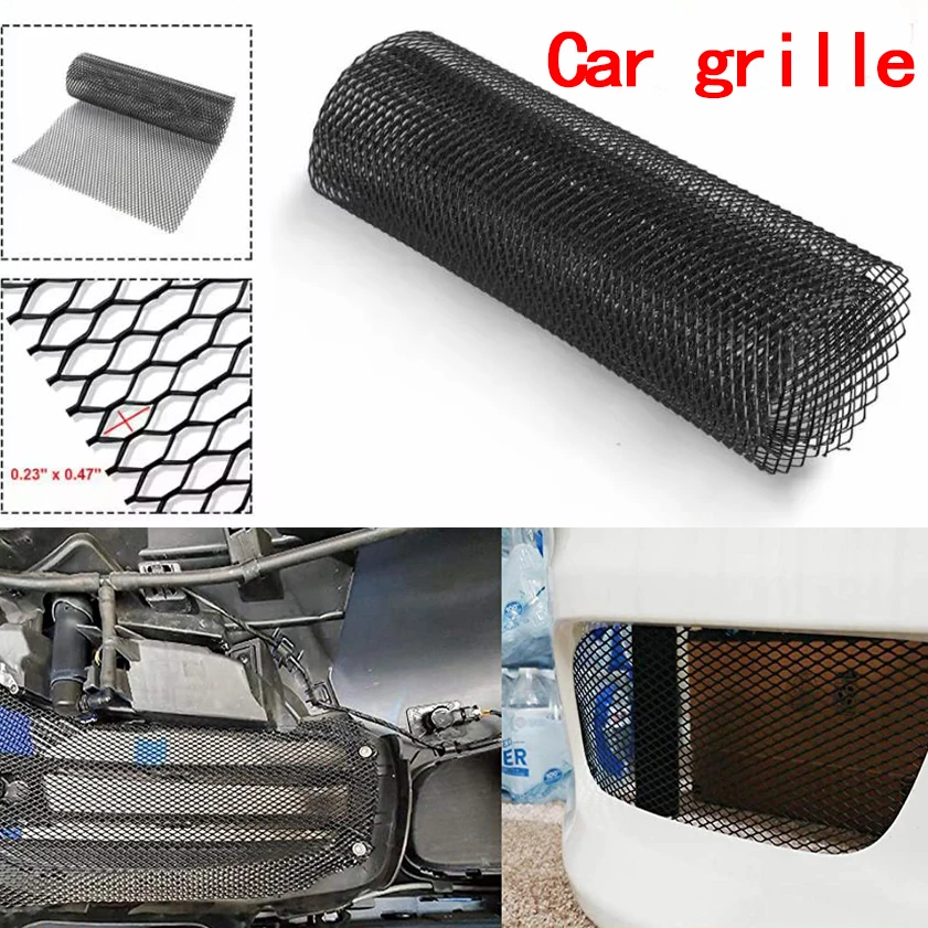 For Audi BMW Car Front Bumper Grille Mesh Vent Tuning Rhombic Grill Mesh Sheet Metal Alloy Net For Toyota Volkswagen Honda