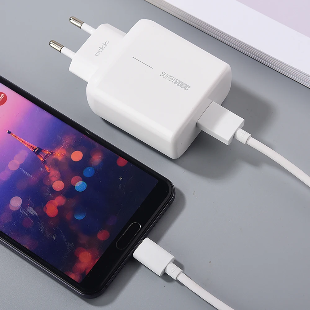 65W SuperVooc Charger For OPPO RENO 3 4 5 6 7 Pro Find N N3 N2 X2 X3 X5 Pro A5X A6X USB Super Fast Charging Adapter Type C Cable