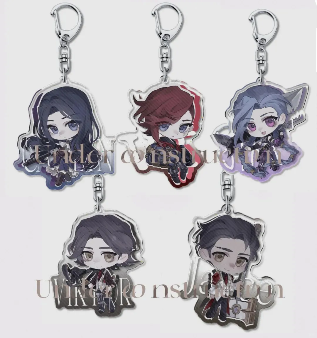 Arcane аниме брелок для женщин League of Legends акриловый брелок для ключей мужской забавный брелок для ключей кулон орнамент аксессуары подарок другу