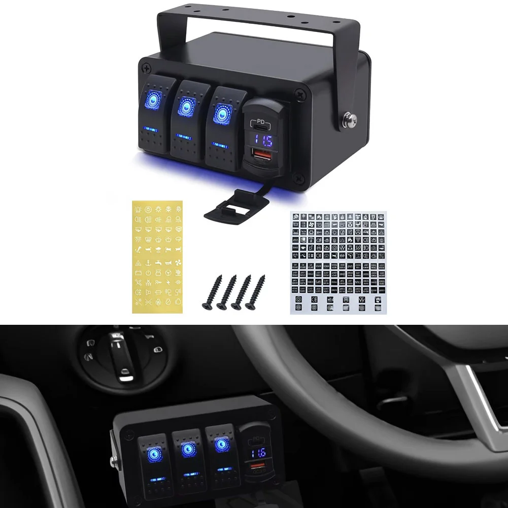 

Fast Charging Panel 12V 24V Switch Easy Installation Integrated LED Indicator Multi-device Management For Marine