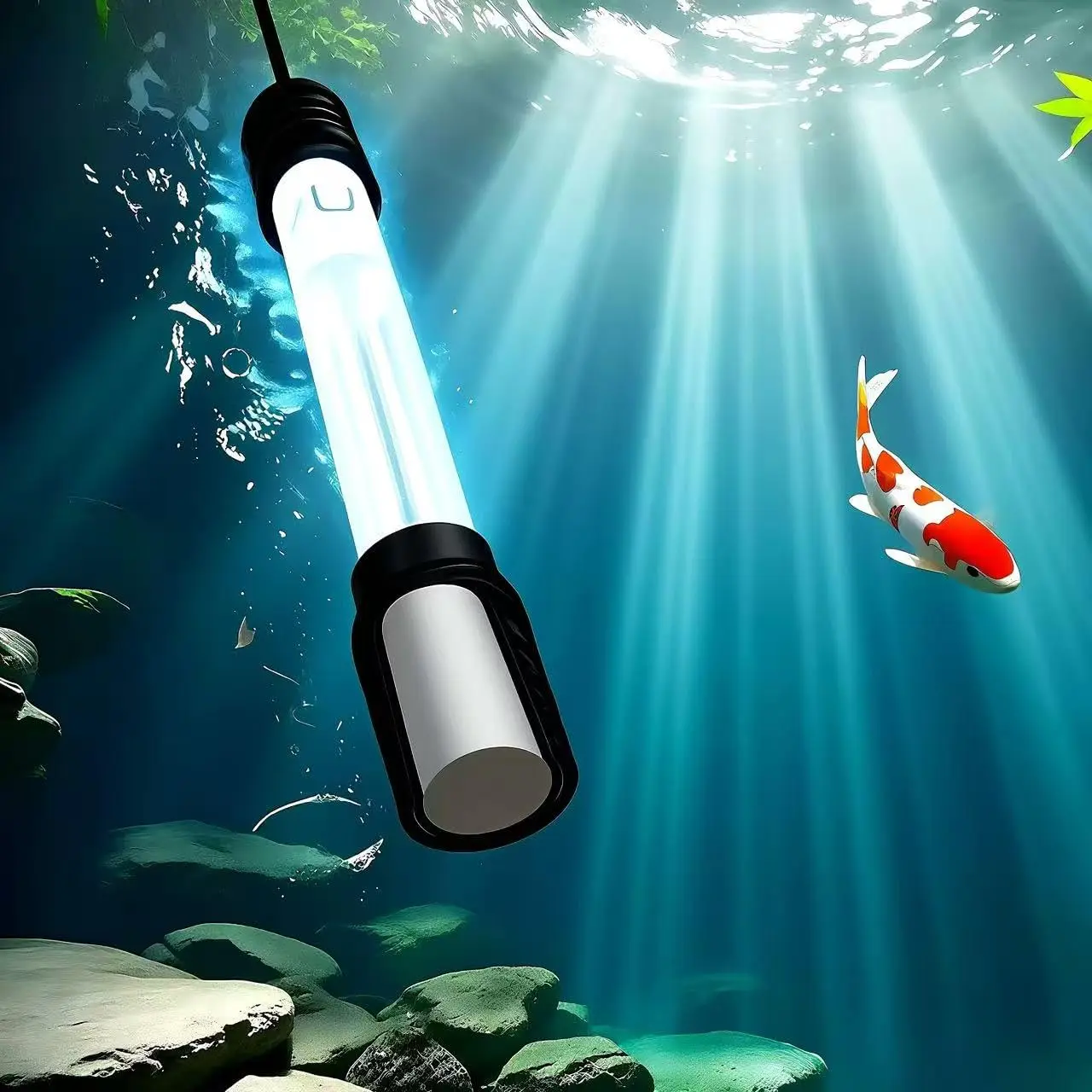 

УФ-лампа 42 Вт для аквариумов и прудов, очиститель воды до 3000 галлонов, средство для борьбы с водорослями для прудов с карпами кои и аквариумов