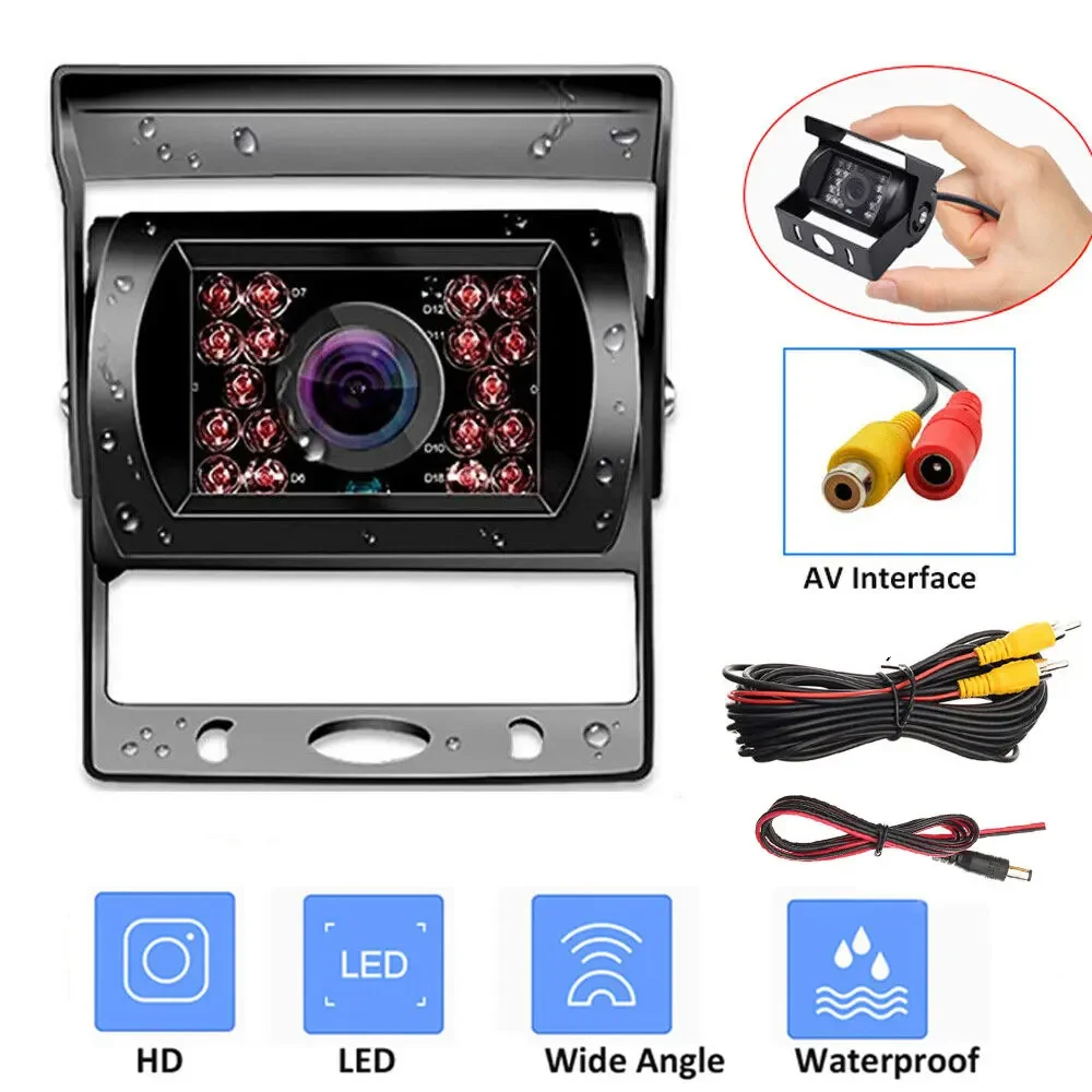 

Reversing 18 LED Anti Fog IR Night Vision Waterproof Car Truck Bus Rear View Reverse Wired CCD Backup Camera Universal 12V-24V