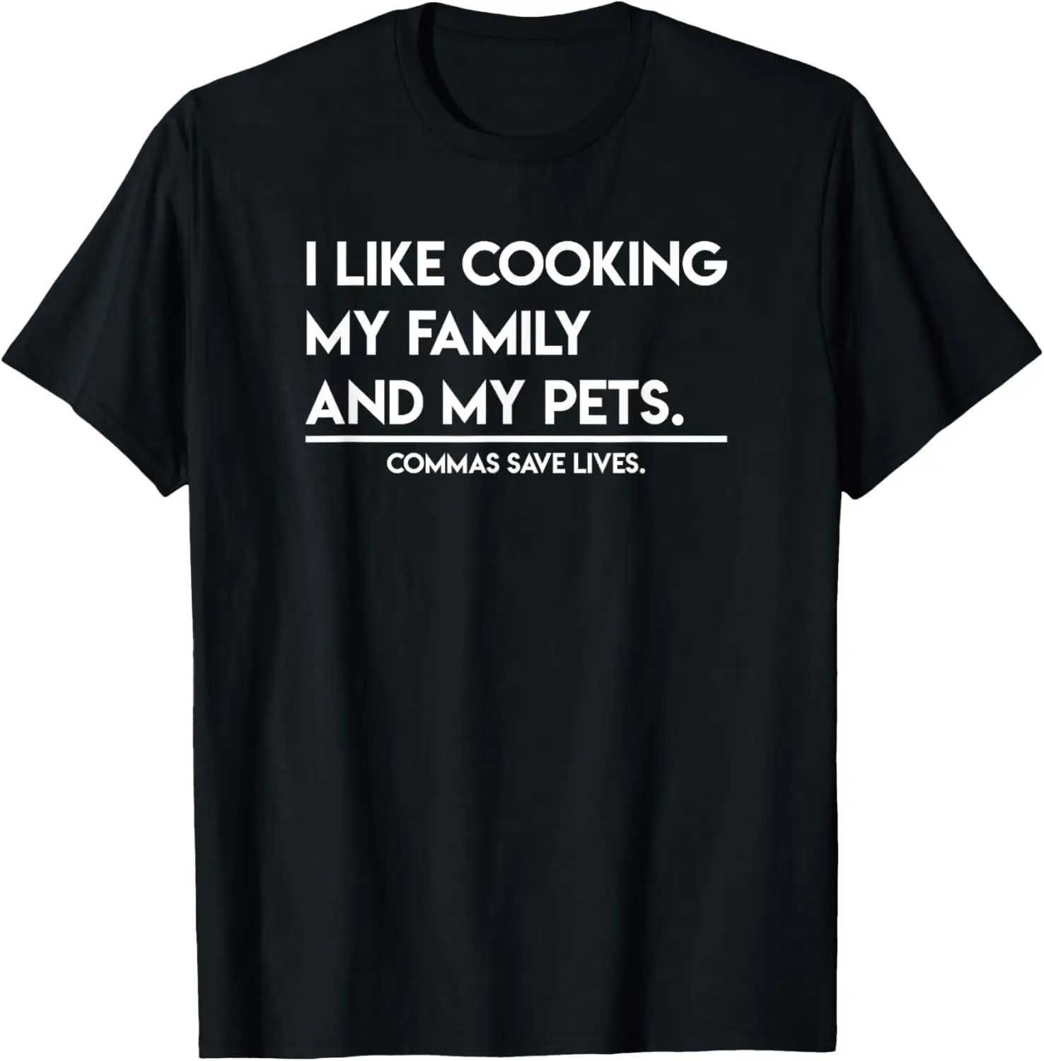 I Like Cooking Family And My Pets Funny Gifts T-Shirt 100% Cotton Trendy Y2K Short-Sleeve Tee-Soft, Quick-Drying,