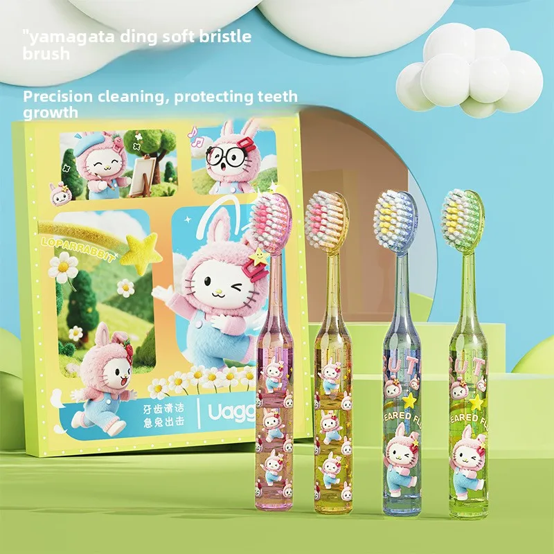 

Милая детская противоскользящая мягкая зубная щетка для детей от 3 до 12 лет, предназначенная для отбеливания зубов, чистки детских зубов и защиты десен.