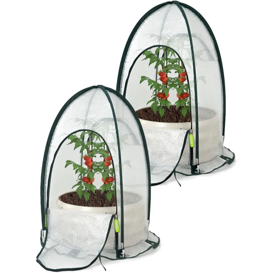 

Pop up Greenhouse Tent Cover Tunnel Plant House for Large Gardening Flower Sunshine Room with Mesh Windows Backyard PE Cover fo