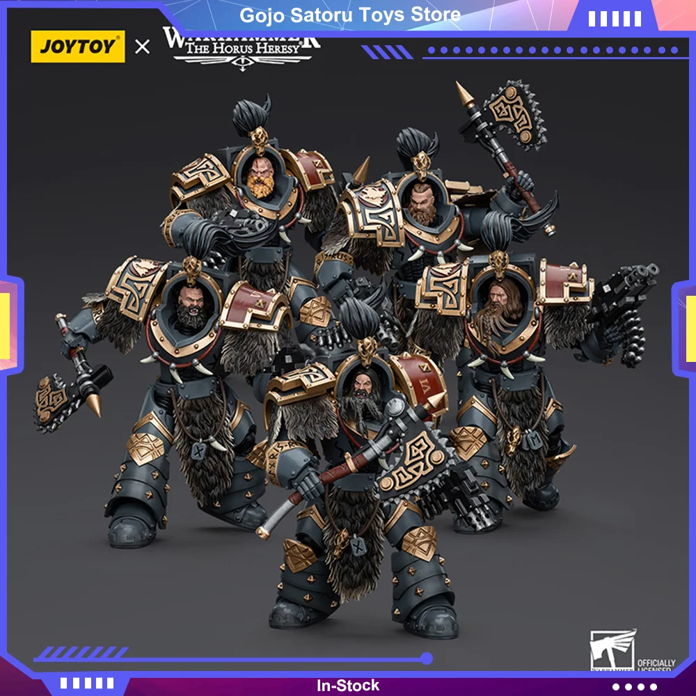 JOYTOY Warhammer 40K 1/18 ตัวเลขการกระทํา Space หมาป่า Varagyr Wolf Guard Squad Varagyr Thegn Terminator คอลเลกชันอะนิเมะรุ่น