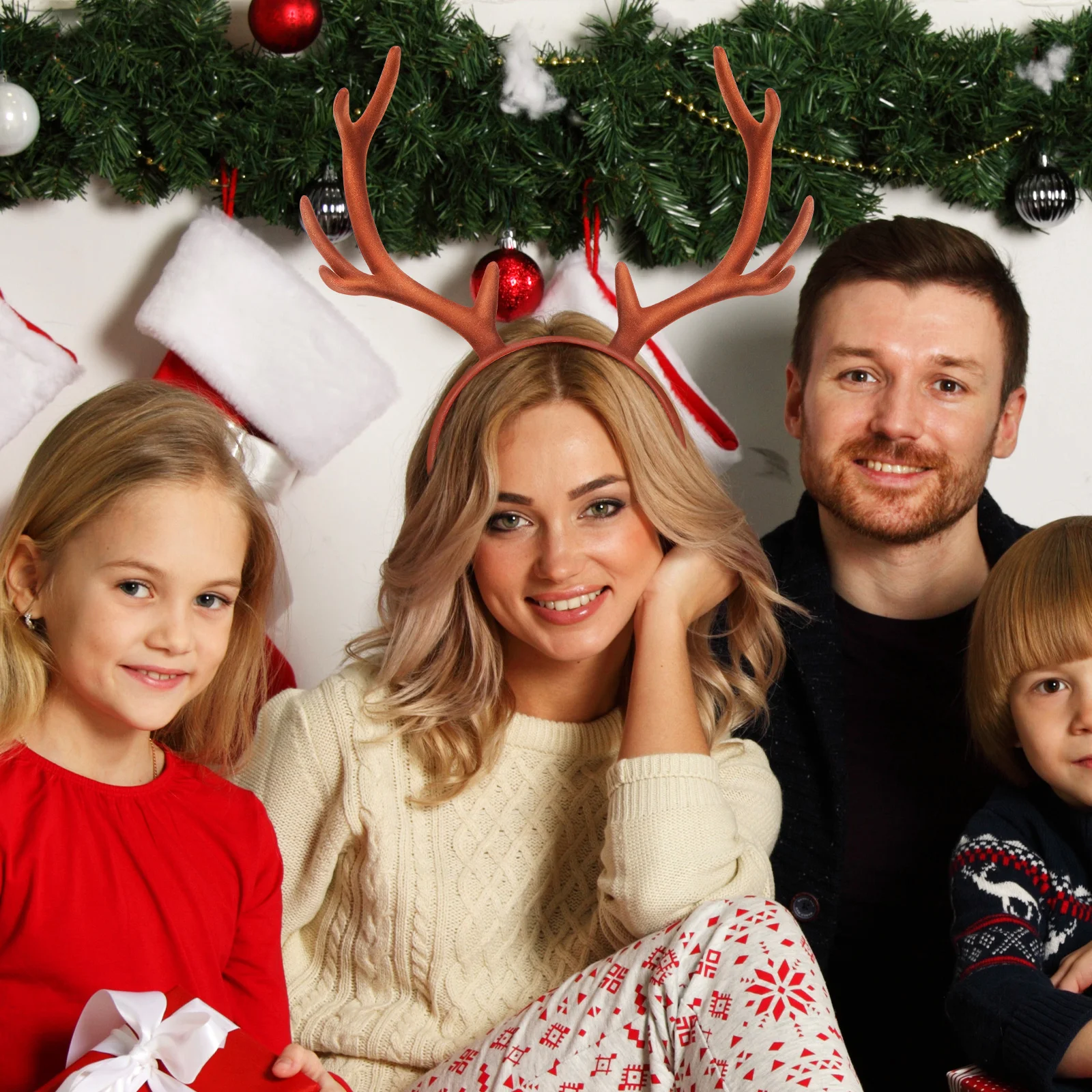 

Antler Headband Black PVC Sturdy Lightweight Elk Horn Hair Band Halloween Party Cosplay Accessories for Women Girls Teens