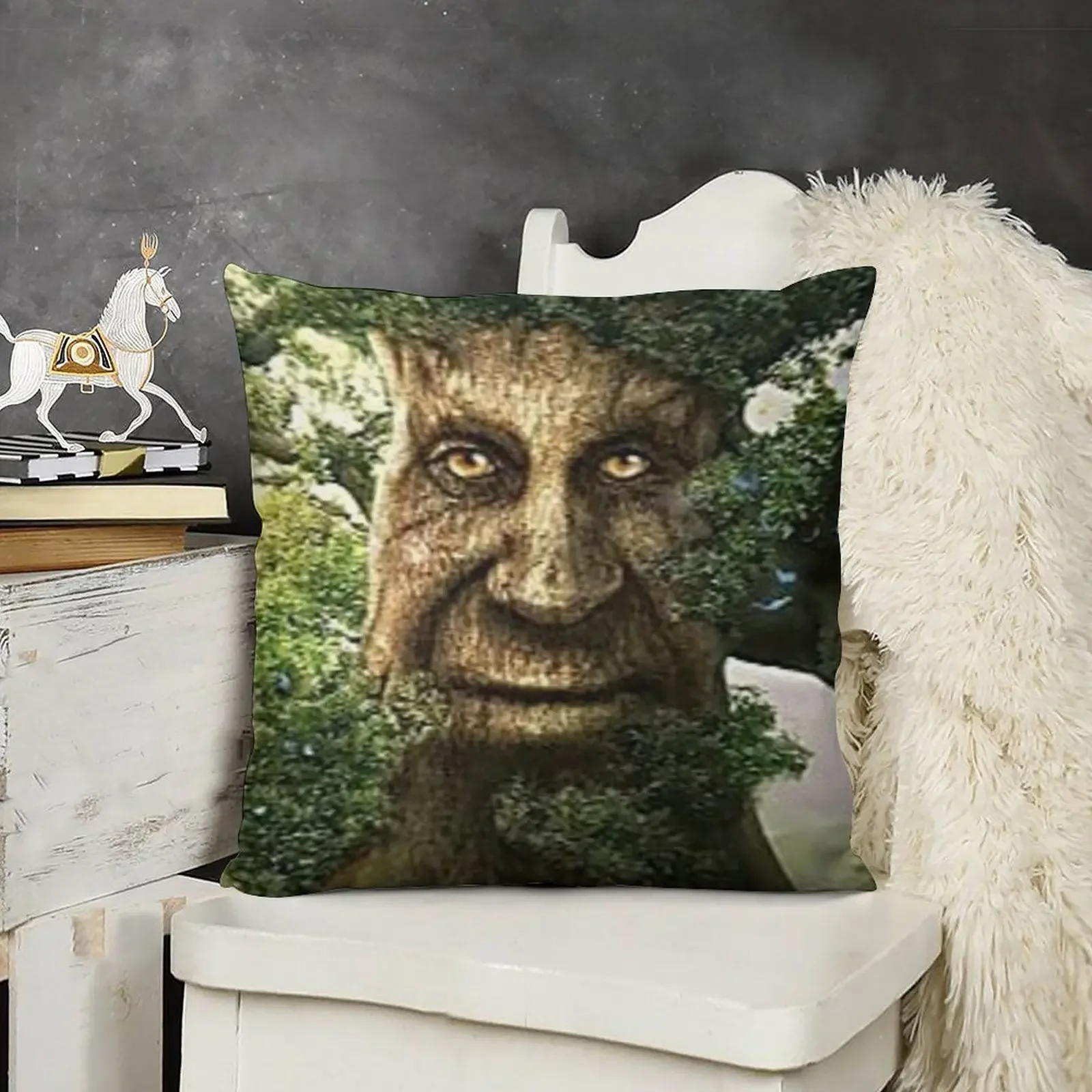

Wise Mystical Tree Throw Pillow anime girl Pillowcases Cushion Covers Sofa Sofa Cushions pillow