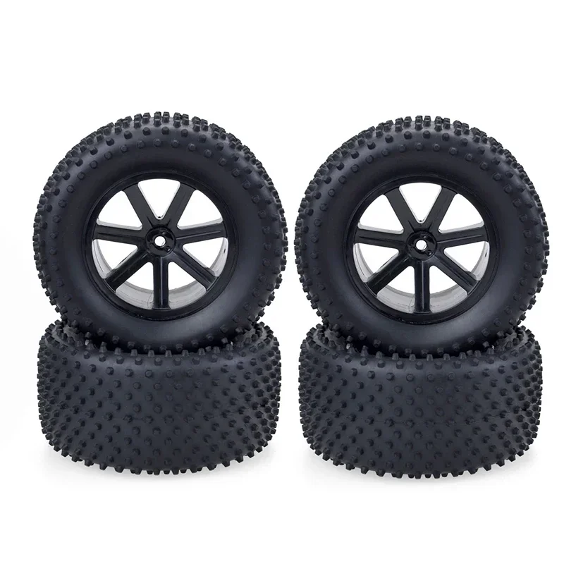 4PCS Desert Truck 102MM RC Rubber Sponge Tires Tyre Rim Wheels Tires Hub Hex For RC 1/10 Car HSP Off Road