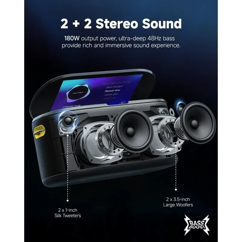 ماكينة كاريوكي ذكية، شاشة عرض مدمجة مقاس 10.1 بوصة للبالغين والأطفال، HDMI للحفلات المنزلية والتلفزيون الخارجي #5