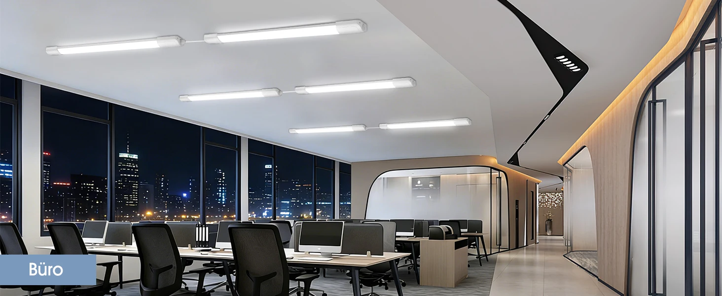 2/4 Stück 60 cm LED-Röhrenleuchte 20 W, 4000 K 2200 lm IP65 wasserdicht, verbindbare LED-Deckenleuchte für Garage, Werkstatt, Keller – Detail 9