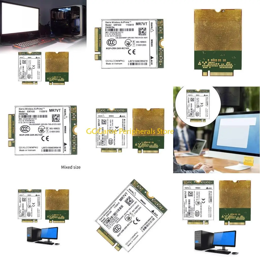 

U55B for AirPrime EM7430 DW5816e NGFF 4G Module 300Mbps GOBI6000 4G LTE Cat-6