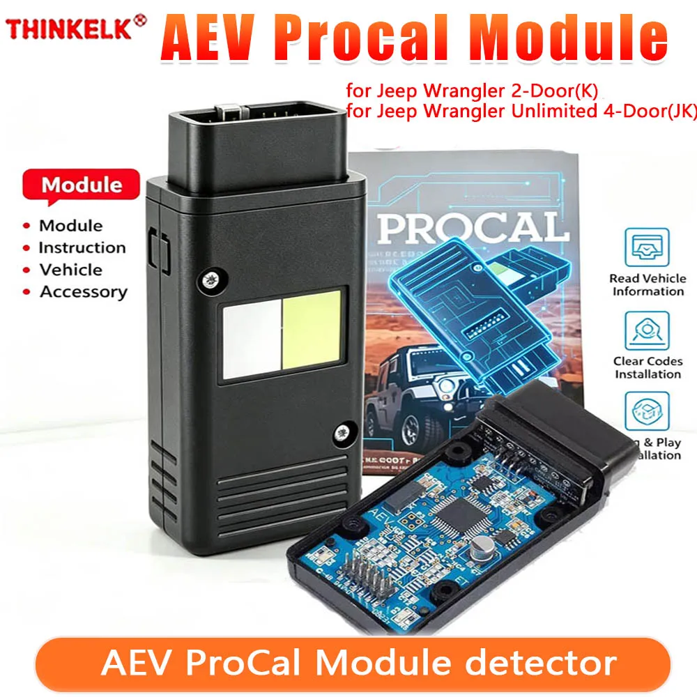 AEV ProCal Module detector Compatible for Jeep Wrangler JK models for 2-Door  and Unlimited 4-Door Fits Petrol & Diesel Engines