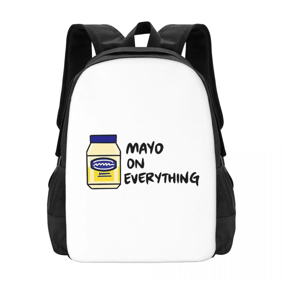 

Mayo (Mayonnaise) On Everything Backpack Hot Sale Daypack Large Capacity BookBag School Bag Shoulder Bags for Men Women