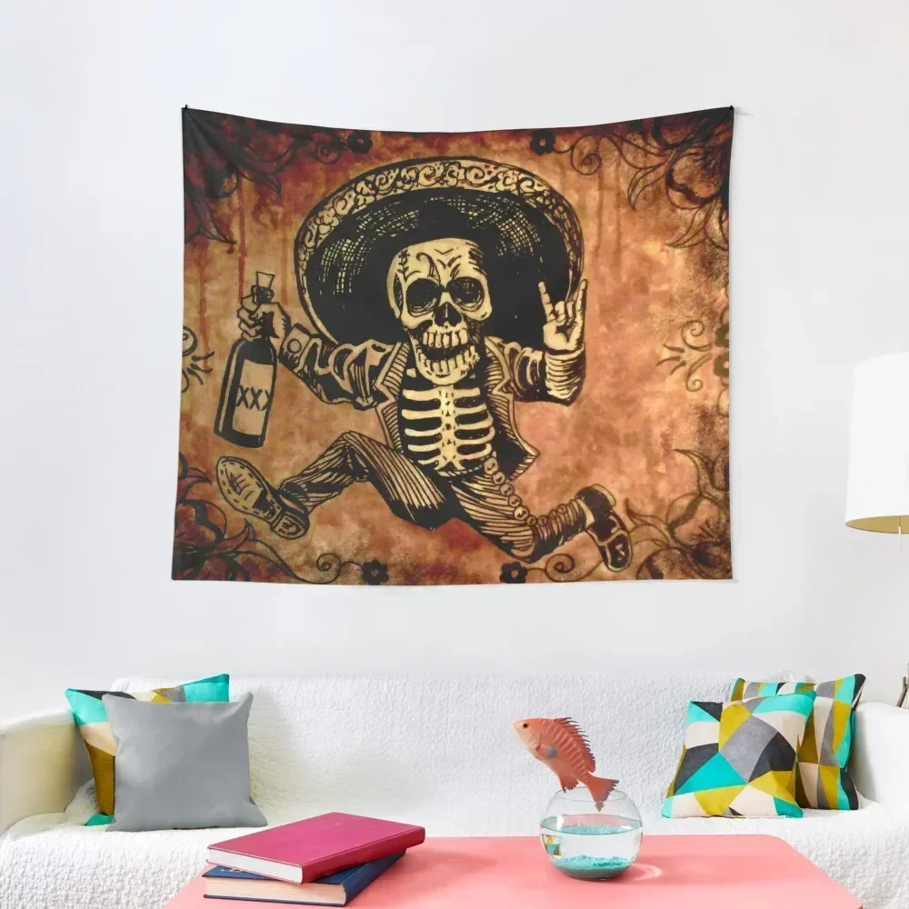 

Posada Day of the Dead Outlaw Tapestry Nordic Home Decor Wall Hanging Tapestry