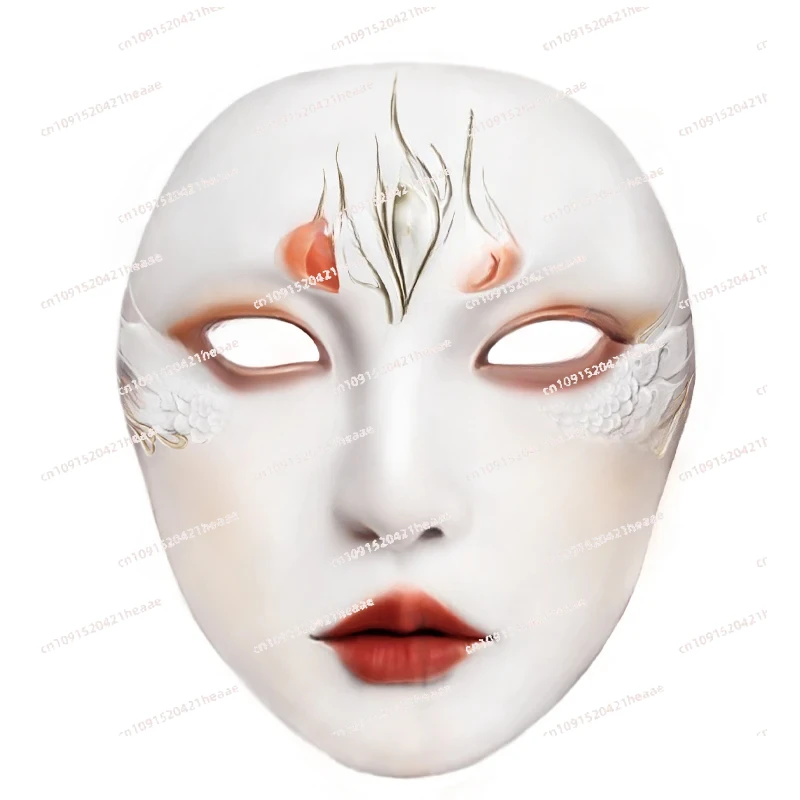 

Suitable forAntique mask full face adult two-dimensional ancient costume national style hanfu face mask