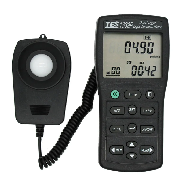 TES-1339P Portable Photosynthesis Light Quantum Meter Luminous Intensity Meter Photosynthesis Data Logger