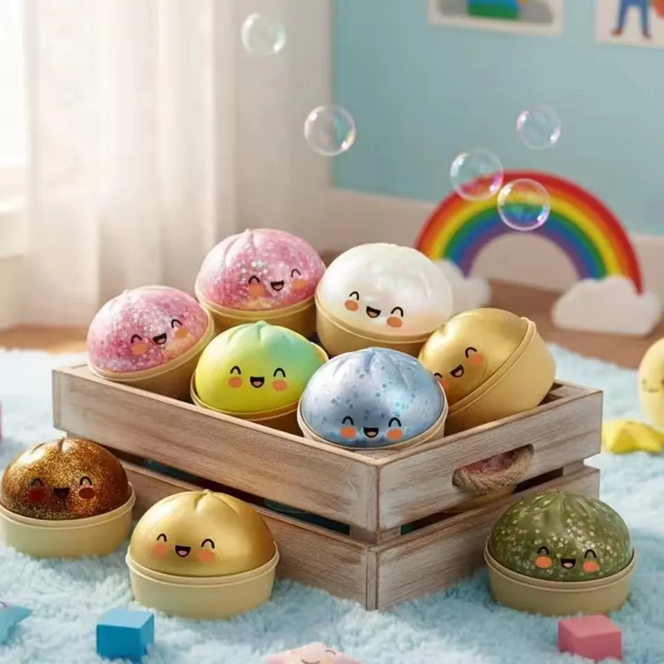 Simulation Flash Dumpling Pressure Ball Slow Rebound Soft Pinch Decompression Office Home Decorat Children Adults Birthday Gifts
