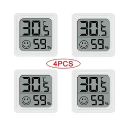 Mini LCD Digital Thermometer Hygrometer Indoor Room Temperature Humidity Meter Sensor Gauge Weather Station 4Pc Set Thermometer