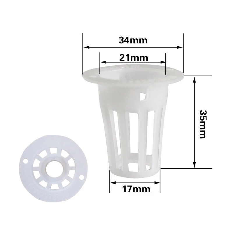 

20 PE Hydroponic Plant Planting Basket Fixer Black And White Hydroponic Planting Blue 1 B Top Inner Diameter 2.1cm/ Height 3.5cm
